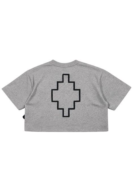 Girls' grey cotton T-shirt MARCELO BURLON | GTH066GRIGIO